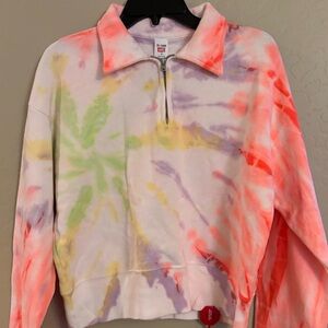 Re/Done Multicolor Tie-Dye Women's Cotton Sweatshirt